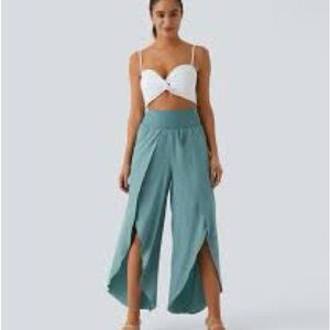 HALARA Teal Wide-Leg Pants